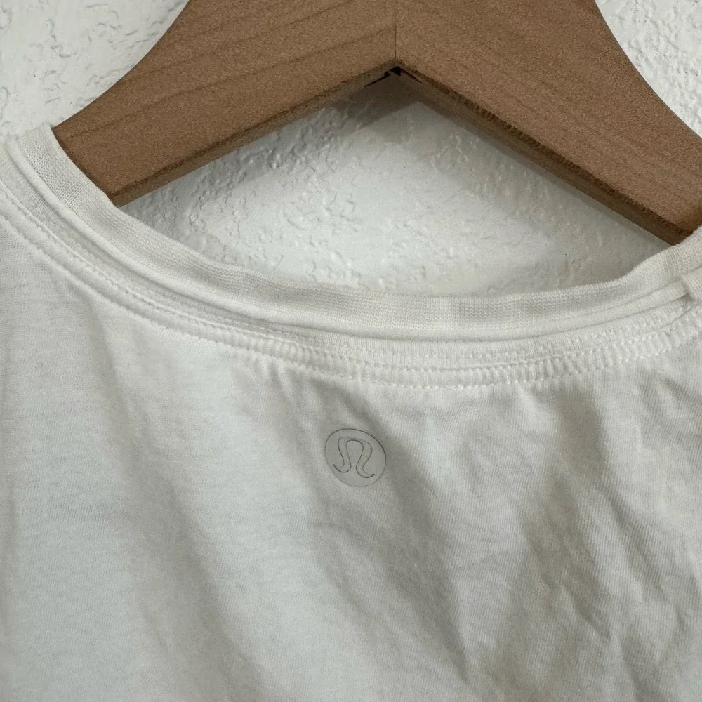 Lululemon Show Your Edge Crew Neck Sleeveless Pima Cotton Muscle Tank White 4